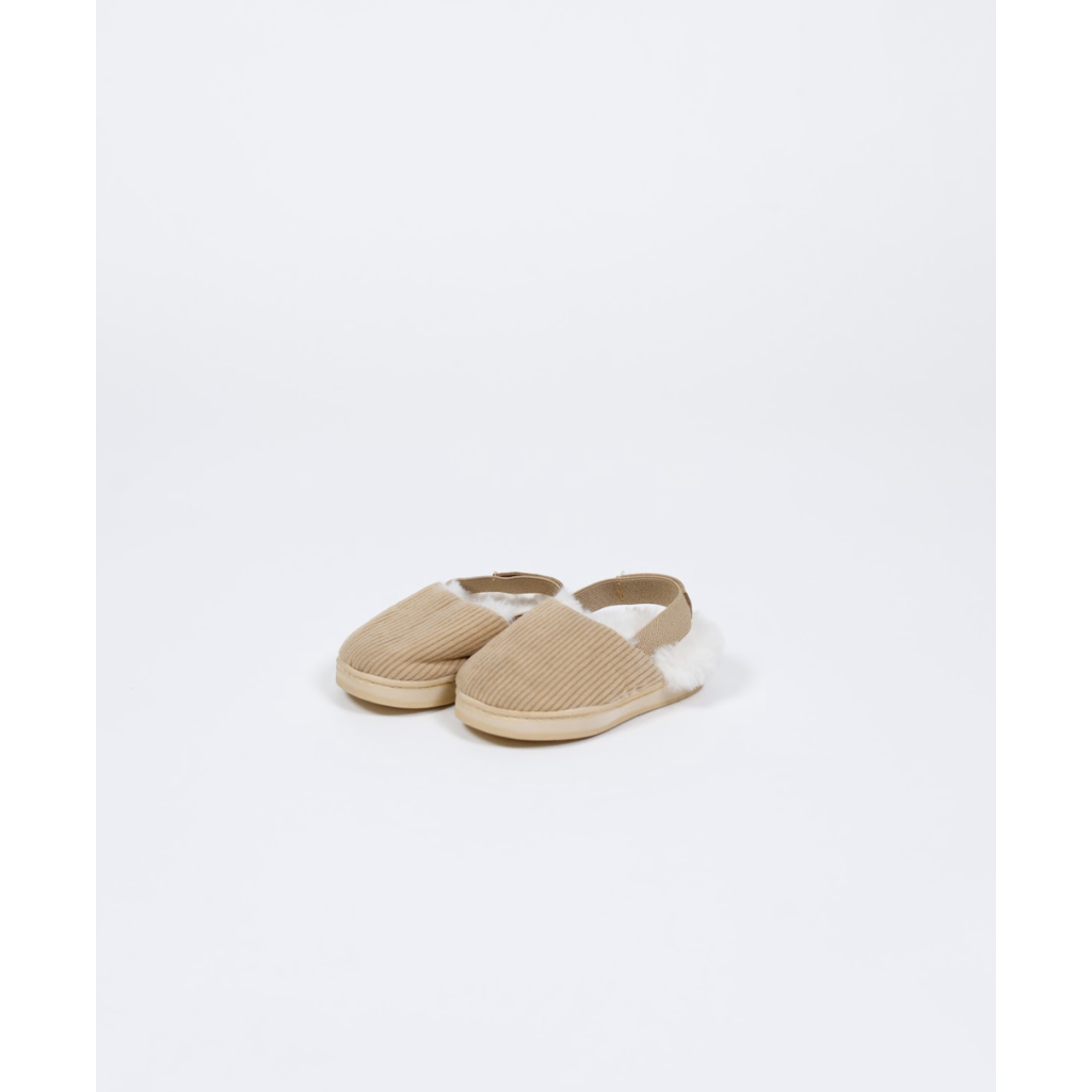 Zubii Light Brown Kid’s Fur Lined Slippers